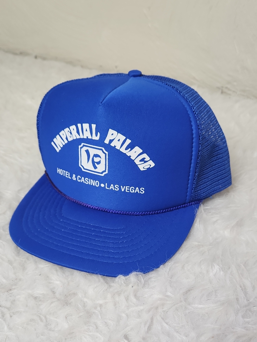 Vintage Imperial Palace Hotel & Casino Las Vegas Throwback Trucker Hat - Blue